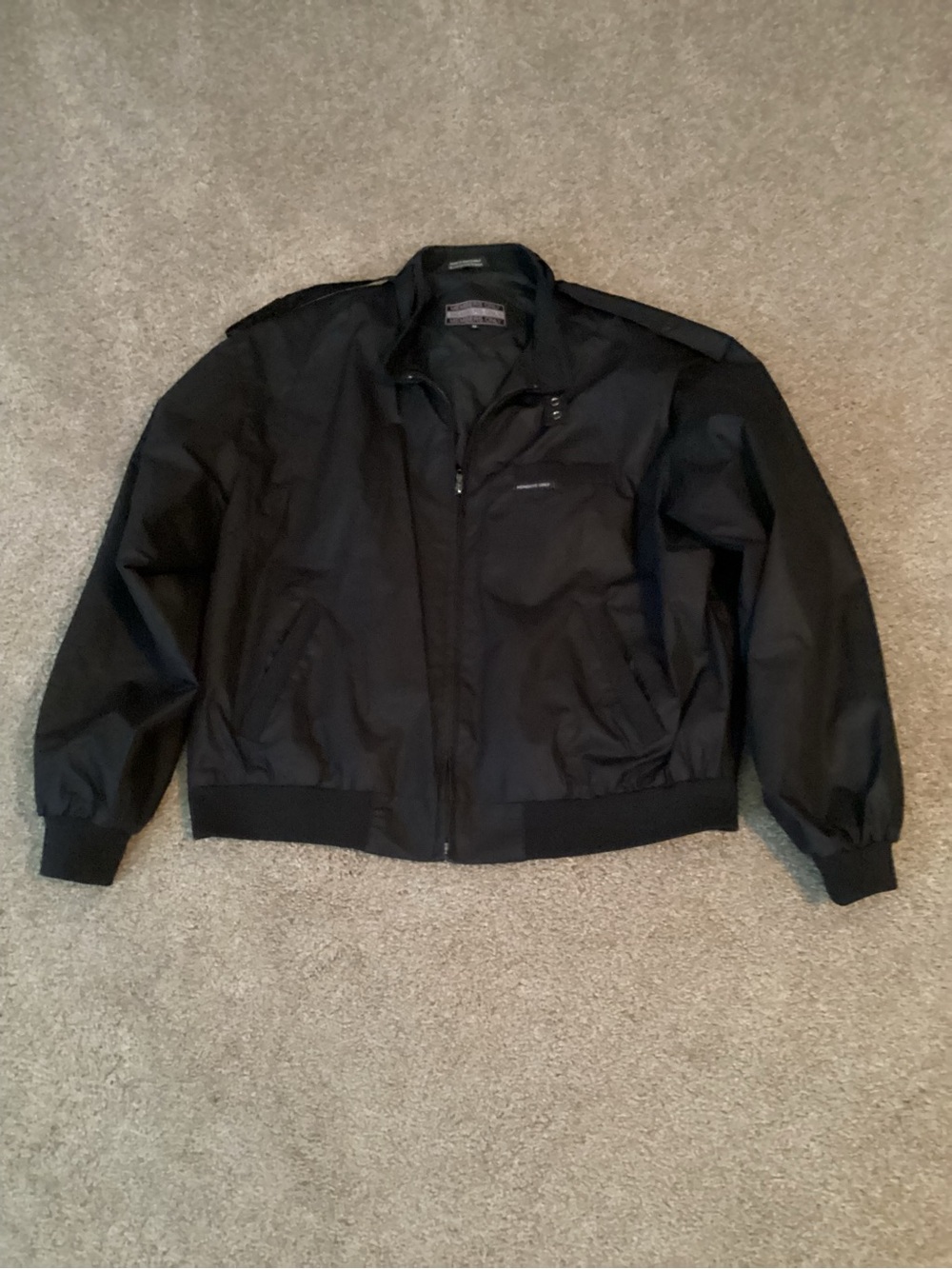 Vintage Members Only Black Lightweight Zip-Front Jacket